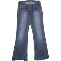 SOUTH POLE Womens Blue Relaxed Wide-Leg Denim Jeans W L Embellished Pockets