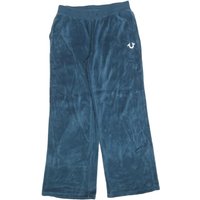 TRUE RELIGION Womens Joggers Blue S W L Relaxed Wide-Leg Cotton Blend Soft
