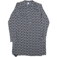 GAP Womens Black & Blue Polyester Blend Shirt Dress Jersey Long Sleeve Midi Size