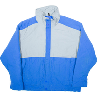 WOOLRICH Mens Raincoat Blue Nylon Colourblock