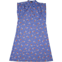 CHANTAL Womens A-Line Dress Blue Fair Isle Sleeveless Midi
