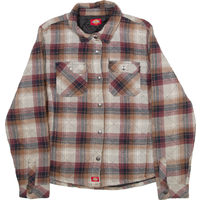 DICKIES Insulated Womens Quilted Jacket Red Check