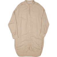 ZARA Womens Shirt Dress Beige Long Sleeve Short
