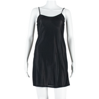 WHISTLES Womens Slip Dress Black Nylon Sleeveless Knee Length
