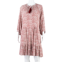 PHASE EIGHT Womens Fit & Flare Dress Red Crazy Pattern Knee Length