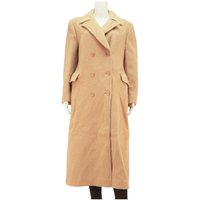 PENDLETON Womens Beige Wool Long Sleeve Button Coat L Plain Stylish Warm