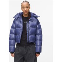 Kl Jeans - Shiny Boxy Puffer Jacket, Woman, Blue, Size: