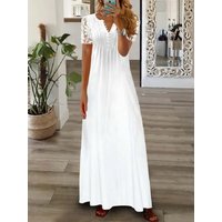 Women's Lace Maxi Dress Long Sleeve Boho Spring Summer Casual Dress
