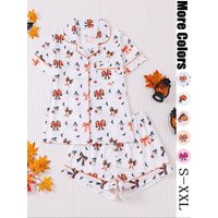 Women's Floral Print Belted Robe & Cami Nightdress Two-piece Set, Casual Comfy Lounge Set for Women, Ladies Sleepwear for All Seasons, Loungewear
