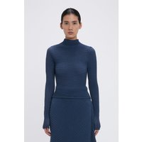 Victoria Beckham Cropped Knit Top In Eclipse