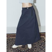 Nylon Belt Maxi Skirt