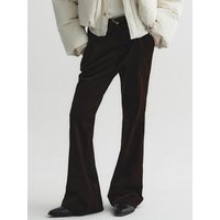 Velvet Corduroy Flared Pants Deep Brown