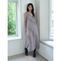 SLEEVELESS CHECKED DRESS