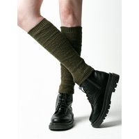 [CP] Knit Leg warmers Winter Footwear [KHAKI]