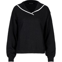 Marin Collar Knit Top Black