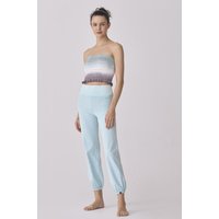 Cotton Stretch Fold-up Yoga Pants [Soda] OZPN