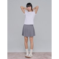 Cooling Denim-like Skirt with Inner Pants Golf [Light Grey]