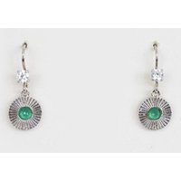 Cubic Drop Earring [Green]