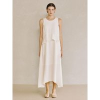 Sleeveless Peplum Long Dress [Ivory]