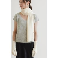 Premium Muffler Gloves Set Scarves M [Ivory]
