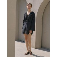KAFTAN MINI ONEPIECE DRESS [Black]