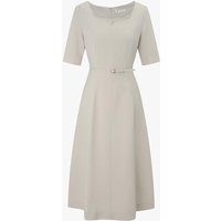 Square Neck Short Sleeve Belted One-Piece Dress ITPYOP