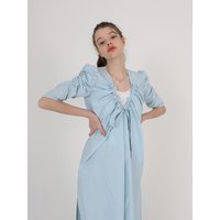 Shirring Robe Baby Blue
