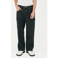 Wide Cargo Denim Pant v _ Black