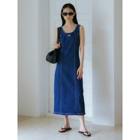 TIR Denim Sleeveless Maxi Dress