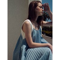 Stripe Pleats Trapeze Dress KWMO_