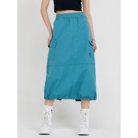 way String Cargo Long Skirt [Aqua Blue]