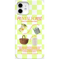 Checker Forest Hard Phone Case Yellow
