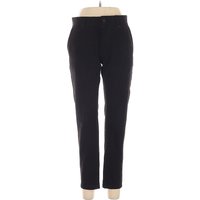 Denim & Flower Dress Pants - High Rise: Black Bottoms - Size