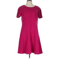 Draper James Casual Dress - Fit & Flare: Pink Solid Pattern Dresses - Used