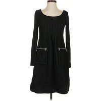 Phoebe Couture Casual Dress - Sweater Dress: Black Dresses - Used - Size