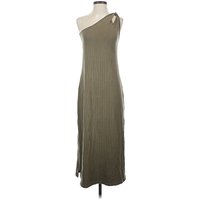 The Drop Casual Dress - Slip dress: Green Solid Pattern Dresses - Used