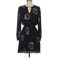Express Casual Dress - Wrap: Black Tie-dye Pattern Dresses - Used - Size X