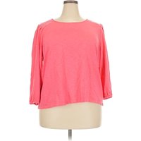 Crown & Ivy Sleeve Top Pink Cold Shoulder Neckline Tops - Used - Size X