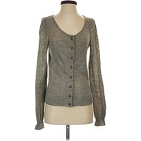 Knitted & Knotted Long Sleeve Top Gray Sweetheart Neckline Tops - Used