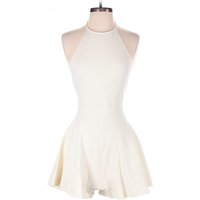 FP BEACH Cocktail Dress - Fit & Flare: Ivory Solid Pattern Dresses - Used - Size X