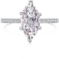 Silver micro inlaid ring ins wedding ring zircon row ring sterling silver ring super flash
