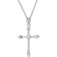 Sterling Silver Retro Cross Necklace For Women Fashionable And Versatile INS Long Sweater Chain Necklace