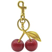 Cherry Bag Charm, Cherry Keychain Accessory Purse Charm,Rainbow wood cute wishing rabbit bag pendant small gift for female bag accessories