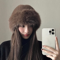 New Winter Hat Women's Autumn And Winter Thick Fur Fisherman's Hat Warm Solid Color Versatile Mongolian Hat