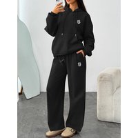 Women’s Oversized Hoodie And Sweatpants Set Fleece Lined Two Piece Tracksuit With Drawstring Hood Casual Lounge Wear Outfit