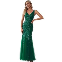 Women's Clothing Evening Dress V-neck Tulle Embroidered Sequins Sexy Mermaid Ball Gown Ladies Dress Skirt