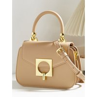 Light Luxury Women's Bag, Handbag, New Lock, Large Capacity, Shoulder Cross-body Bag, Textured Small Square Bag