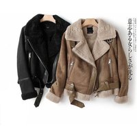 ​​Reversible Faux Fur Suede Jacket For Women Double-Sided Winter Coat, Soft & Stylish​​