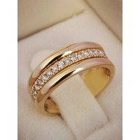 PC Fashion Cubic Zirconia Ring For Women For Wedding Engagement Anniversary Party Jewelry Valentine's Day Gift