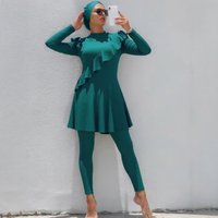 Women's Clothing Swim Skirt Long Swimming Trunks Two Piece Suit Large Size Burkini